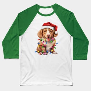 Christmas Dog Nova Scotia Duck Tolling Retriever Baseball T-Shirt